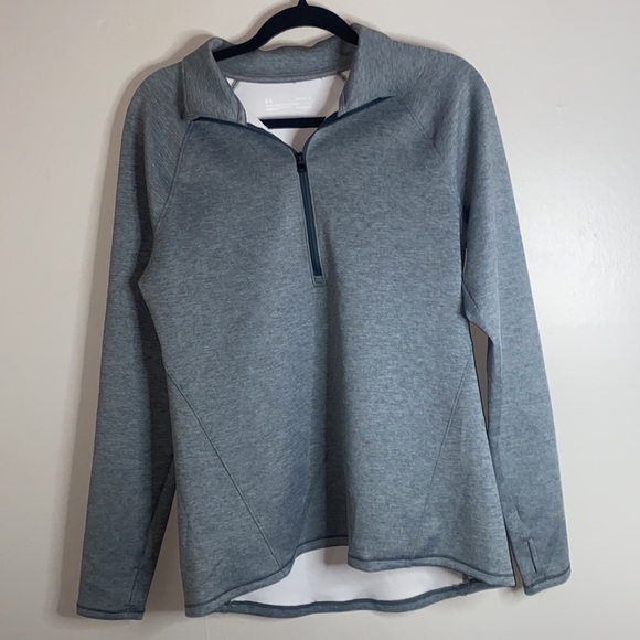 🪸NWT Grey Under Armour fitted cold-gear quarter zip! - Picture 2 of 10